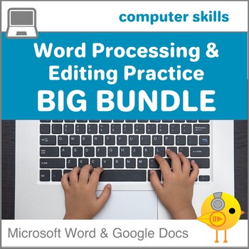 Preview of Elementary Word Processing & Editing Practice Big Bundle