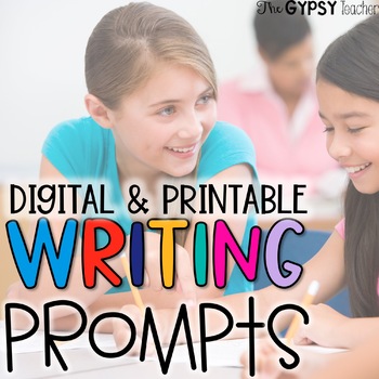 Elementary Writing Prompts | Digital & Printable Writing | Distance ...