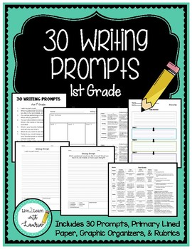 Preview of 30 Writing Prompts for 1st Grade