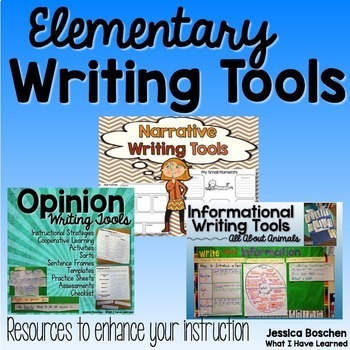 Preview of Elementary Writing Tools BUNDLE Narrative, Informational & Opinion Activities