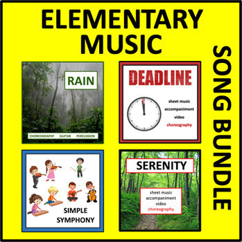 Preview of Elementary Music Bundle - easy sheet music for beginners