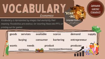 Preview of Elementary_Economics Vocabulary - Words & pictures