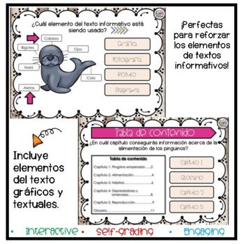 Cuadros de comprensión para textos informativos ( Comprehension Boxes  Spanish )