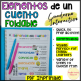 Elementos de un cuento o historia Español Foldable Organiz