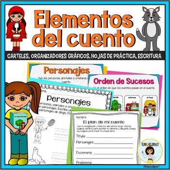 Preview of Elementos del cuento - Spanish Story Elements