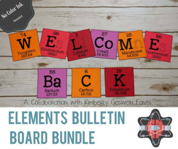 Preview of Elements A-Z Bulletin Board Letters