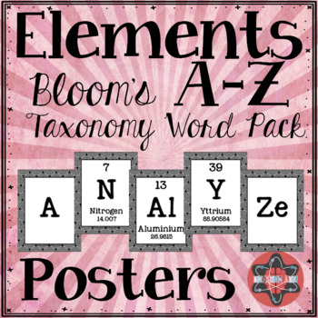 Preview of Elements A-Z Posters - Bloom's Taxonomy Bundle