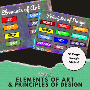 Preview of Elements Art & Principles of Design Google Slides