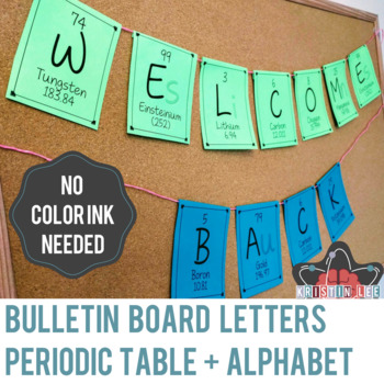 Preview of Elements A-Z Bulletin Board Letters - version 2