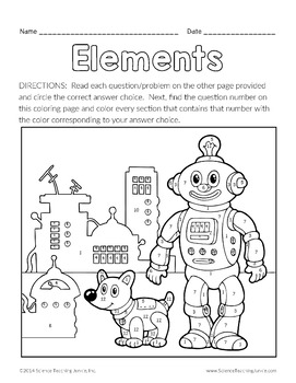 Elements Color-by-Number by Science Teaching Junkie Inc | TpT