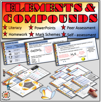 Preview of Elements, Compounds, Formulae and Naming Compounds  for Middle School Science