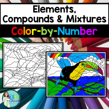 Preview of Elements, Compounds & Mixtures Color-by-Number