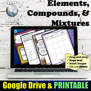 Preview of Elements, Compounds, & Mixtures Digital Lesson | Physical Science Matter