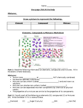 5th grade worksheet mixtures and solutions answer key