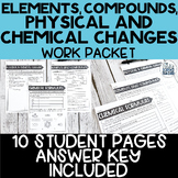 Elements, Compounds, Physical and Chemical Changes Work Packet