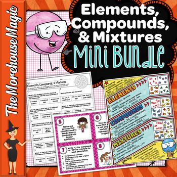 Preview of Elements Compounds and Mixtures Activity Bundle