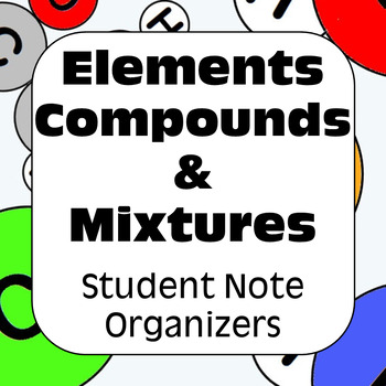 Elements Compounds And Mixtures Classification Of Matter Student Note Organizer