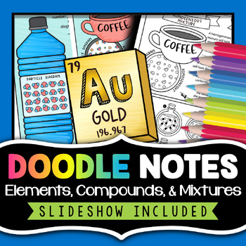 Preview of Elements Compounds and Mixtures Doodle Notes - Chemistry Doodle Notes