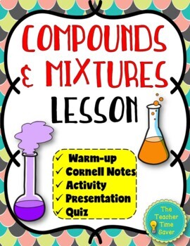 Preview of Elements Compounds and Mixtures Lesson | Matter Notes Slides Activity