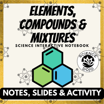 Preview of Elements Compounds and Mixtures Notes Activity and Slides Matter Lesson