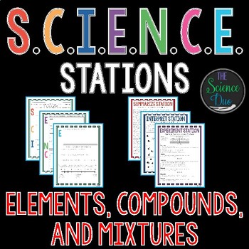 Preview of Elements, Compounds, and Mixtures - S.C.I.E.N.C.E. Stations