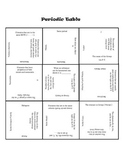 Periodic Table 3x3 Vocabulary Puzzle