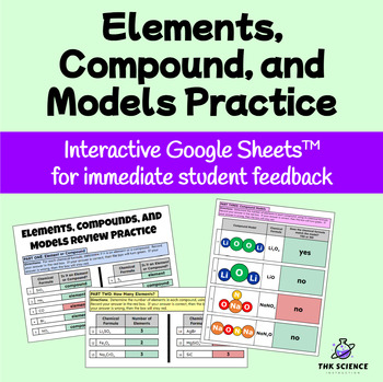 Elements, Compounds, and Models Practice with an Interactive Google Sheet