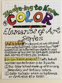 Preview of Elements Of Art worksheet/resource-Color- page 1 of 2
