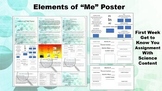 Elements Of Me Poster:  First Week Science Get To Know You
