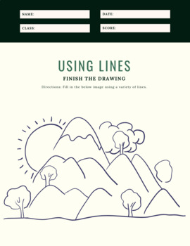 elements of visual art worksheet line by brightart tpt