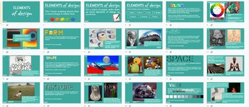 Preview of Elements & Principles of Design Bundle - Presentations and Worksheets