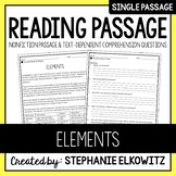 Elements Reading Passage | Printable & Digital