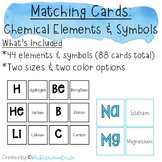 Elements & Symbols: Matching Cards