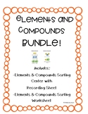 Elements and Compounds Bundle! - Sorting Center Activity a