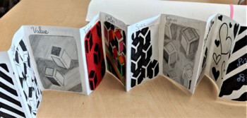 Preview of Unit 2 and 3: Elements and Principles Accordion Book