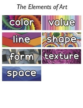 Elements and Principles of Art Poster Strips by Stephanie Piper | TPT