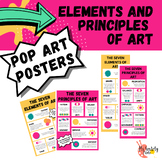 Elements and Principles of Art - POP ART Poster Pack!