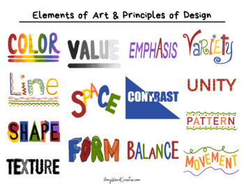 Elements and Principles of Art for Room Display by Amy Ward Creates