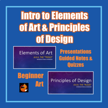 Preview of Elements and Principles of Design PPT Guided Notes Middle & High School Art