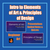 Elements and Principles of Design PPT Guided Notes Middle 
