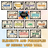 Elements and Principles of Design Posters-Art Class Word W