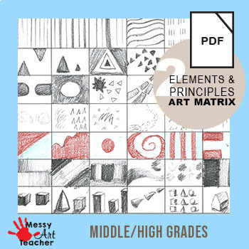 Preview of Elements and Principles of Design Worksheet for High School