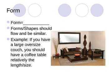 Elements And Principles Of Interior Design Powerpoint Guided Notes