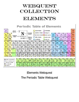 Preview of Elements and The Periodic Table |A Collection of Two Webquests
