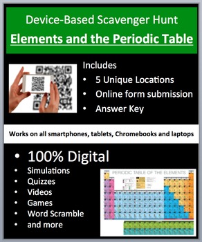 Preview of Elements and the Periodic Table - Device-Based Scavenger Hunt Activity