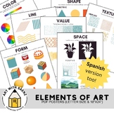 Elements of Art 18"x24" Posters & Letter Size English and Spanish