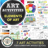 Elements of Art Activity, Elementary Art, Middle School, S