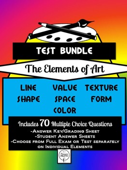Preview of Elements of Art Assessment/Test/Exam Bundle