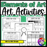Elements of Art Worksheets & Activities for Elementary, Mi