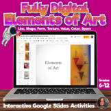 Elements of Art Bundle: Interactive Google Slides Virtual 